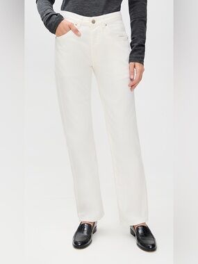 NILI LOTAN CALLA JEAN - Women's Straight-Leg Jeans in Off-White NWT